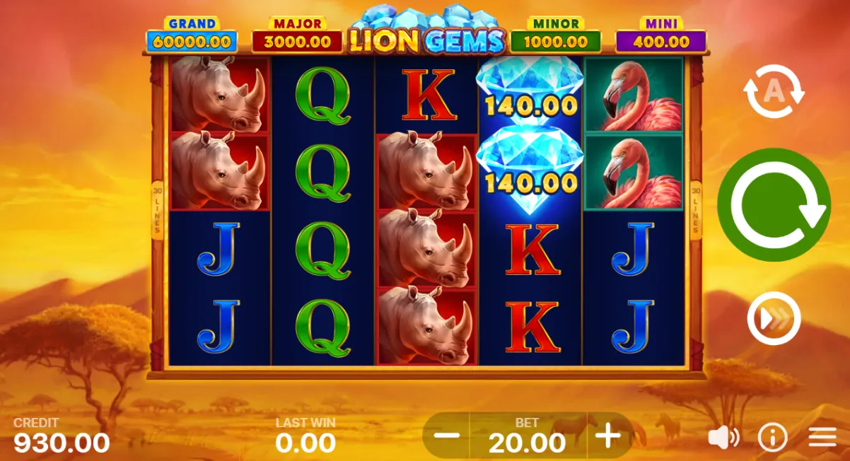 Lion Gems: Hold and Win demo